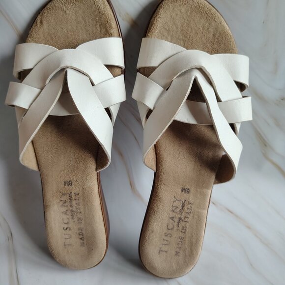 Women's White Mariella Tuscany Slides size 8 - Picture 3 of 3